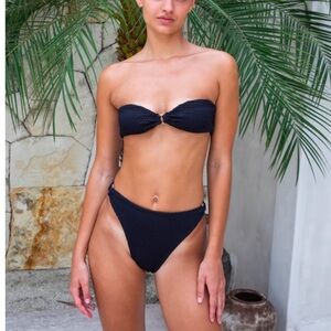 Aila Blue Daisy Bikini Top & Bottoms